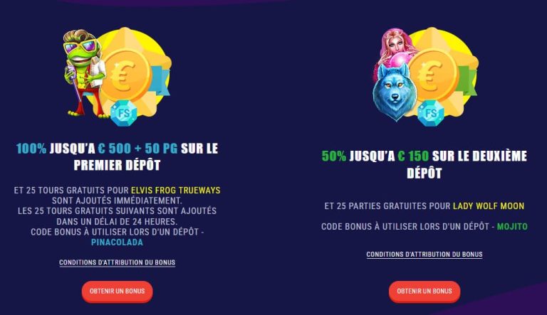 Limewin Casino bonus bienvenue