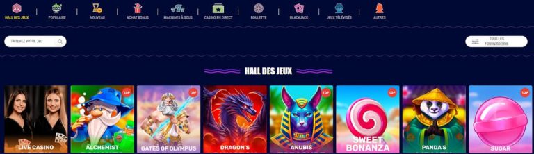 Limewin Casino jeux