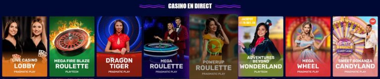 Limewin Casino jeux live
